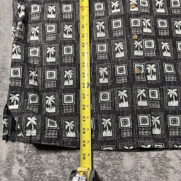 Vintage Cooke Street Tropical Palm Tree Floral Hawaiian Shirt Mens Large - Picture 7 of 7